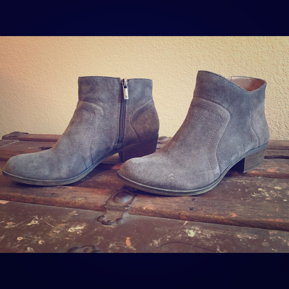 Grey suede Lucky Brand Booties